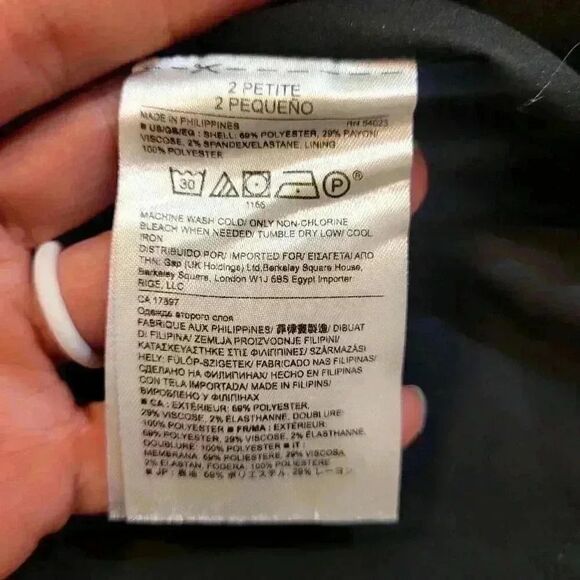 Banana Republic Women's Charcoal Gray Poly/Rayon/Viscose/Spandex Lined Pencil Sk - Picture 8 of 9